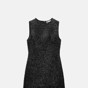 Zara Sparkly Black Sleeveless Dress